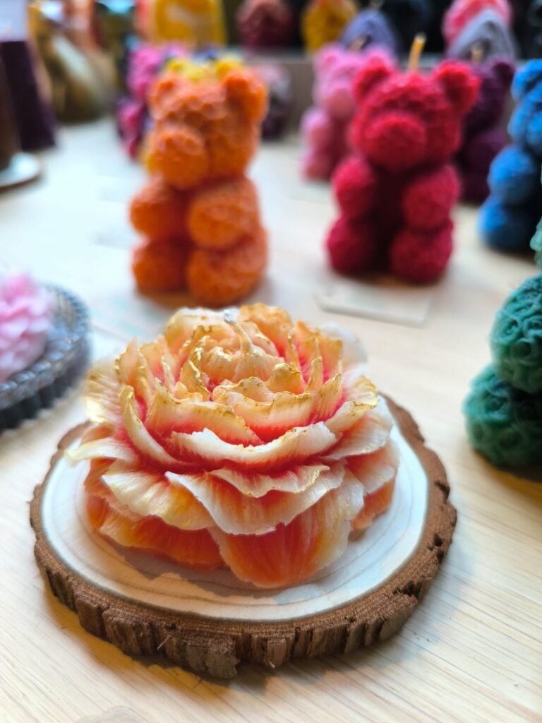 Bougie pivoine naturelle parfumée non toxique Isht ArCosmétiques