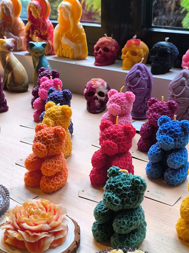Bougies décoratives parfumées naturelles ourson Isht ArCosmétiques.